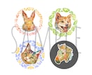 カラフルな「動物の顔」イラスト制作致します 【無料背景付き】プレゼント・アイコン・年賀状・グッズ用などに イメージ5