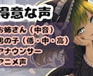 7種以上声色ナレーター！男女両方提供します キャラクター、ナレーション、朗読、etc何でもお答えします イメージ3