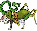 背景無しの味のあるイラストを描きます 上手すぎない動物や子供が描いた用な絵など人間意外が欲しい方 イメージ3