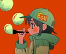 シンプル可愛いデフォルメイラスト描きます アイコン、グッズイラスト等場面に合わせたイラストを制作します イメージ4