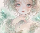 色と小物で創る世界観！ふわふわ可愛い女の子描きます 好きを詰めた宝物の一枚に。SNS、ヘッダー、グッズ利用もOK イメージ3