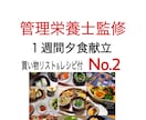 No.2管理栄養士が作り置き献立提起します 毎日の献立を考えるのが面倒な方へ イメージ1