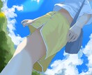 夏と青の空気感アイコン描きます 夏の空気と透明感のあるイラストを描いています イメージ2