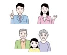 人物や動物などをシンプルかつ多彩なタッチで描きます イラスト中心にバナーなどの制作も可能。まとめてリーズナブルに イメージ2