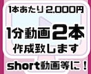 1分動画の作成承ります 素早く納品！short動画等に！ イメージ1