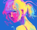 めっちゃ目を引く！マーブル模様でイラスト描きます カラフルで個性的なイラストで他と差別化！ イメージ3