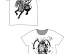 墨絵のイラスト、人物のイラスト制作いたします Tシャツのデザインにしてもよし、ゲームのキャラクターなどに イメージ4