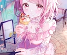 企業案件有・一枚絵、立ち絵、キャラデザ制作します あまい飴細工のようなときめく可愛い世界を描いています イメージ1