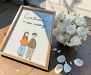 ナチュラルな似顔絵ウェルカムボードを制作します おふたりらしさが伝わる、やさしい一枚 イメージ1
