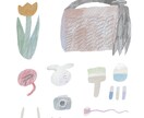 女の子や植物のアイコンや挿絵を描きます アナログ感のあるデジタルイラストで表現します。 イメージ5
