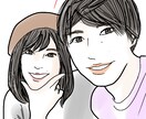 貴方の素敵な写真を元に、イラストを描きます 恋人や夫婦との記念写真SNSのアイコンやウェディングボード イメージ1