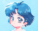 レトロアニメ風の肩上イラスト制作します アイコンなどにどうぞ！ラフ提出、修正なしのプランです。 イメージ5