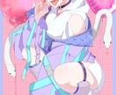 一枚絵イラストなど描きます 男女どちらでもかっこよく可愛く描きます！ イメージ8