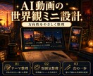 AI動画の世界観ミニ設計をします 画像・動画生成の方向性をやさしく整理したい方へ イメージ1