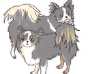 ゆるかわほっこりかわいいペットのイラスト描きます バラバラの写真からぎゅっと集まった1枚のイラストに。 イメージ7