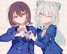 キュートでラブリーな女の子のイラストをご提供します キャラクターデザインからイラスト完成まで、お任せ下さい ♪ イメージ3