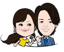 綺麗でPOPな似顔絵描きます ちょっとデフォルメした、POPで可愛い似顔絵です！ イメージ3
