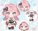 ミニLive2D用パーツ分けイラスト製作します ちびキャラをLive2Dで動かしたい方に！ イメージ4