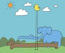 体の一部がながーーくてゆるいいきものを描きます LINEやInstagramのアイコンを探している方 イメージ1