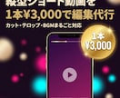 動画は撮ったけど編集する時間がない。を解決します 最近の流行りって何、、？編集する時間もない！をお手伝いします イメージ1