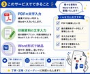 PDFをWordへ入力します PDFや印刷資料をWordへ見やすく入力いたします イメージ3