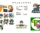 キャラクターイラストをお描きします アイコン、ヘッダー、立ち絵などにご利用ください イメージ3