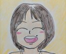 1/4色紙サイズ、低価格で似顔絵描きます 特徴を押さえつつ、素敵な笑顔に仕上げます。 イメージ3