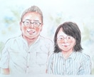 水彩で温かいタッチの似顔絵をお描きいたします 大切な人に世界に一つのギフトを贈りませんか(A4サイズ) イメージ2