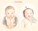 日常の一コマから思い出に残る似顔絵を手描きします プレゼントや記念に/鉛筆画・色鉛筆画・水彩画選べます イメージ4