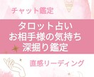 タロット占い　お相手様のお気持ち深堀り鑑定致します 直感リーディング　チャット鑑定　お相手様の気持ち深堀り鑑定 イメージ1