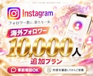インスタのフォロワー＋10000人増やします 海外フォロワー10,000人追加！初めての方も丁寧にご案内 イメージ1