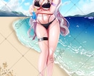 夏限定！！(6-8月)水着美少女イラスト描きます VTuber立ち絵・１枚絵・観賞用・グッズなどなんでもOK！ イメージ4