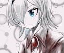 モノクロレトロ風イラスト描きます ちょっと懐かしい雰囲気のモノクロイラストです イメージ1