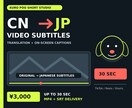 中国語ショート動画に日本語字幕を入れます 中国語→日本語の翻訳・字幕入れ｜MP4＋SRTで納品 イメージ1