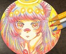 丸型の紙コースターやミニ色紙に可愛い女の子描きます あなただけの可愛い、カラフルなイラストを作成します イメージ2