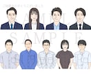 シンプルおしゃれでビジネスにも最適な似顔絵描きます 黒い線で目立ち、カッチリだけど程よくオシャレ。表情差分も◎ イメージ4