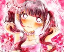 水彩風のキャラクターイラストを制作します きらきらかわいいイラストを描きます イメージ1