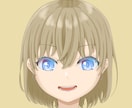 女の子の顔のアイコンイラストを制作します SNSなどのアイコンを描きます イメージ1