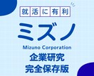 ミズノ株式会社/Mizunoの企業研究を作成します ミズノ株式会社/Mizunoで内定希望者向け就職成功の秘訣 イメージ1