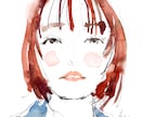 豊かな滲み表現で似顔絵を透明水彩画で描きます 原画納品。記念日やプレゼントに！2L判のみ額縁付 イメージ7
