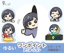 ゆるい【ワンポイント】アニメーション描きます 配信画面を飾ったり、ブログ・Xの挿絵に！ イメージ1