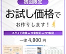 スライド改善etc...お試し価格で承ります スライド改善／文章校正／PowerPoint転記 イメージ1