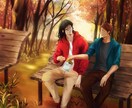 表情豊かな立ち絵、一枚絵、挿絵など幅広く対応します 低価格でかっこ良く色気のあるイラスト描きます イメージ1