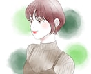 女性向け水彩風のイラストお手頃価格で描きます ファッション誌の挿し絵のようなイラストを格安でアイコンに！ イメージ4