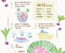 美味しそうな「レシピイラスト」を作成します ふんわりタッチのイラストで食材を美味しそうに描きます。 イメージ2