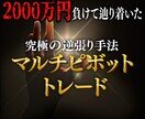2000万円負けて辿り着いた究極のFX手法教えます これであなたも専業に！手法、資金管理その他全てを動画にて解説 イメージ1