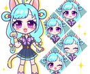 ミニキャラ（SD、デフォルメ）イラスト制作します 丁寧な対応！SNS映えキラキラ瞳！IRIAM/Vtuber イメージ4