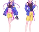 キャラクター立ち絵描きます ☆ネット活動などでキャラクターの立ち絵、3面図が必要な方へ☆ イメージ2