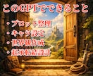 小説執筆設計GPTsを販売します 会話するだけで物語設計が完成します イメージ2
