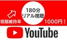 リアル視聴・ユーチューブ再生時間180分伸ばします 『視聴維持率アップ』！ポジティブインプレッションUP！ イメージ1